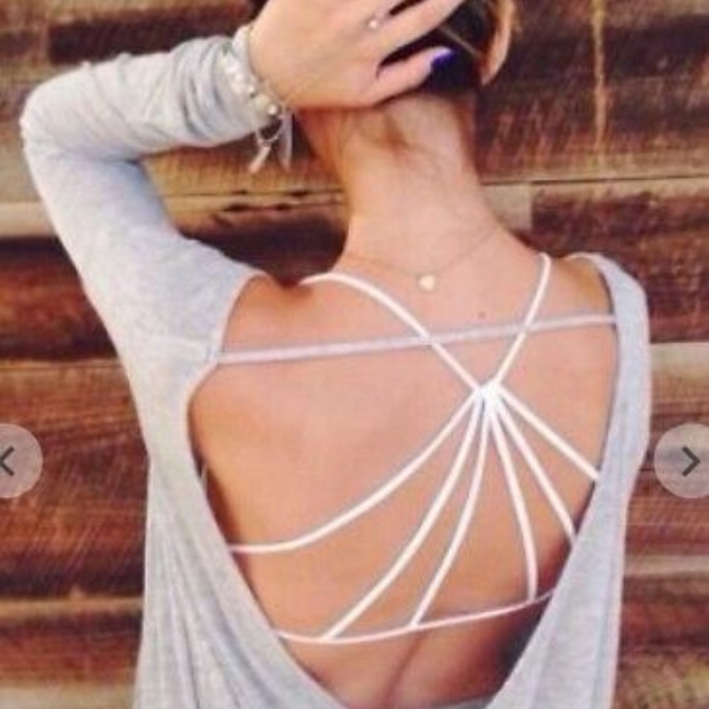 Free People White Strappy Back Bralette NWT Sz M/L - Picture 2 of 8